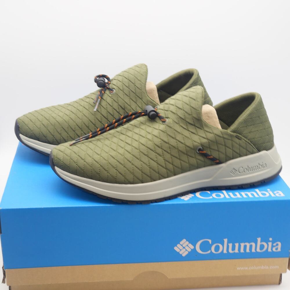 NEW  Columbia Men's 10.5 Wildone Moc Slip On Sneakers Shoes  Persimmon Green